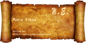 Marx Edda névjegykártya